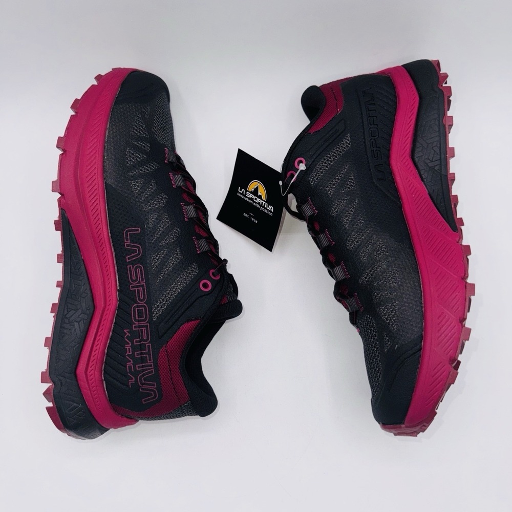 La Sportiva Karacal Trail Running Sneakers Women's Size 7 Black Pink Ortholite - Picture 8 of 16